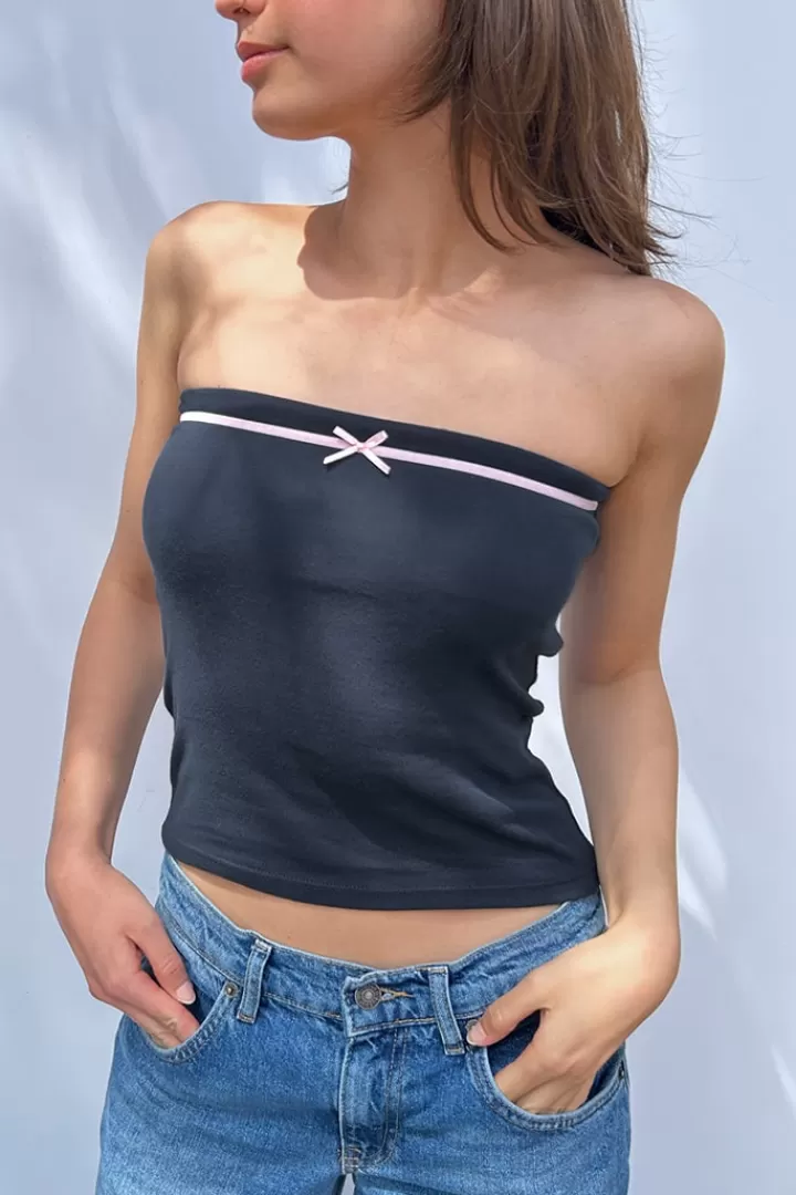 Bandeau top with bow^Subdued Best Sale
