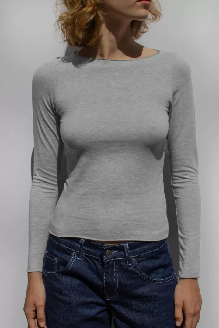 Boat neck t-shirt^Subdued Clearance