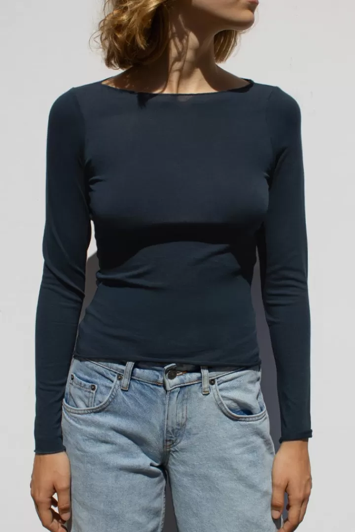 Boat neck t-shirt^Subdued Clearance