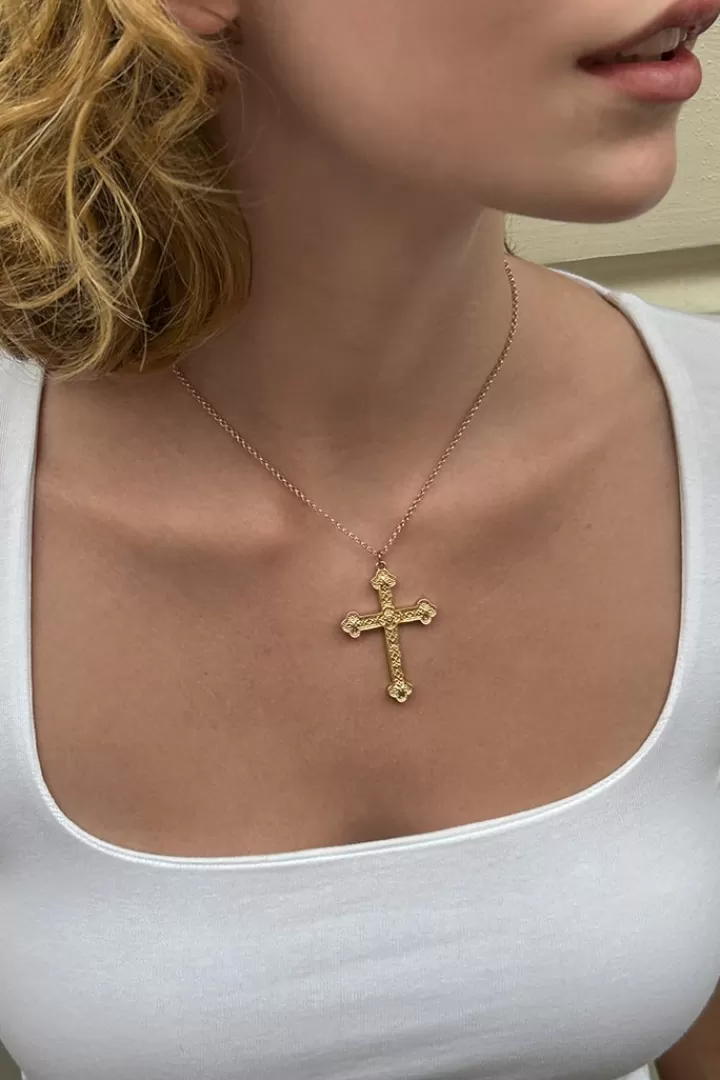 Cross necklace^Subdued New