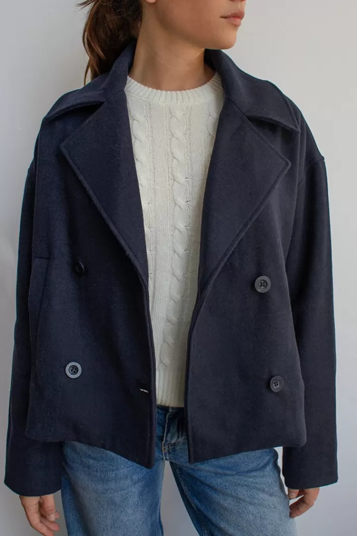 Double breasted coat^Subdued Cheap