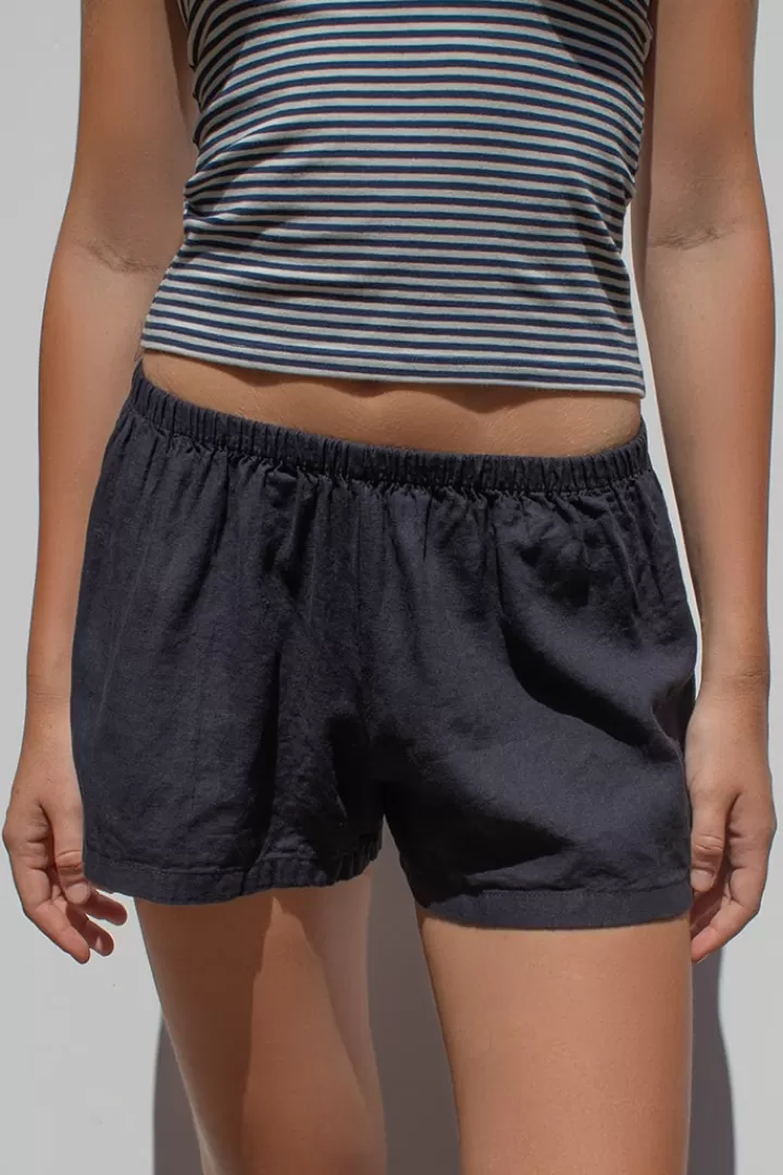 Elastic waistband short^Subdued Store