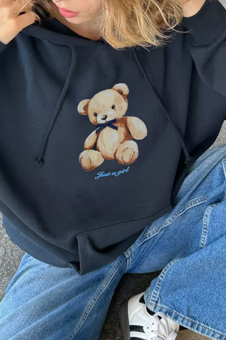Just a girl hoodie^Subdued Flash Sale