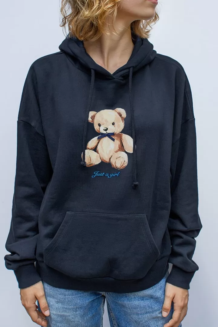 Just a girl hoodie^Subdued Flash Sale