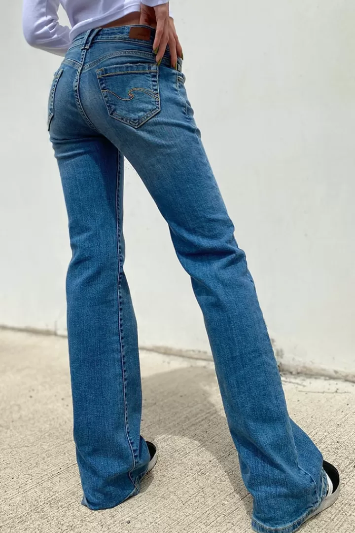 Low waist flared jeans^Subdued Clearance