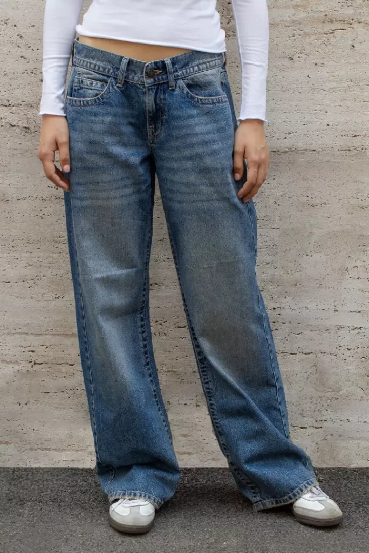 Low waist wide leg jeans^Subdued Best Sale