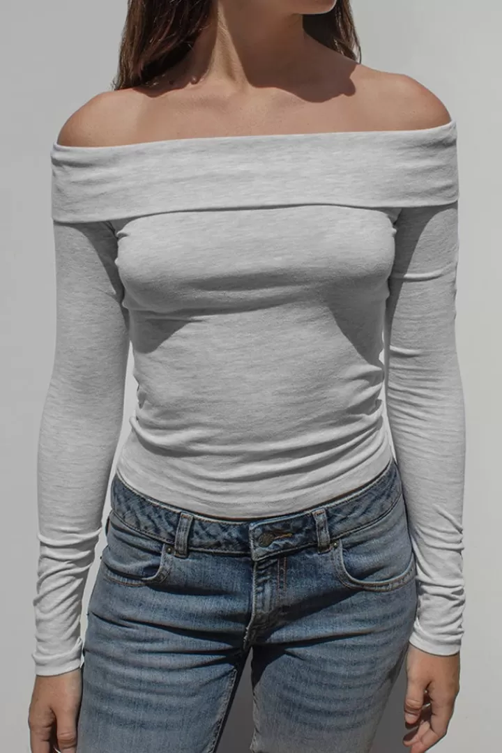 Off shoulders t-shirt^Subdued Cheap