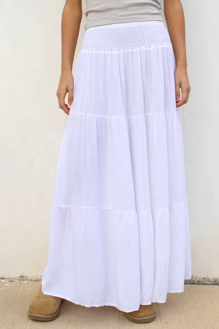 Ruffle long skirt^Subdued Cheap