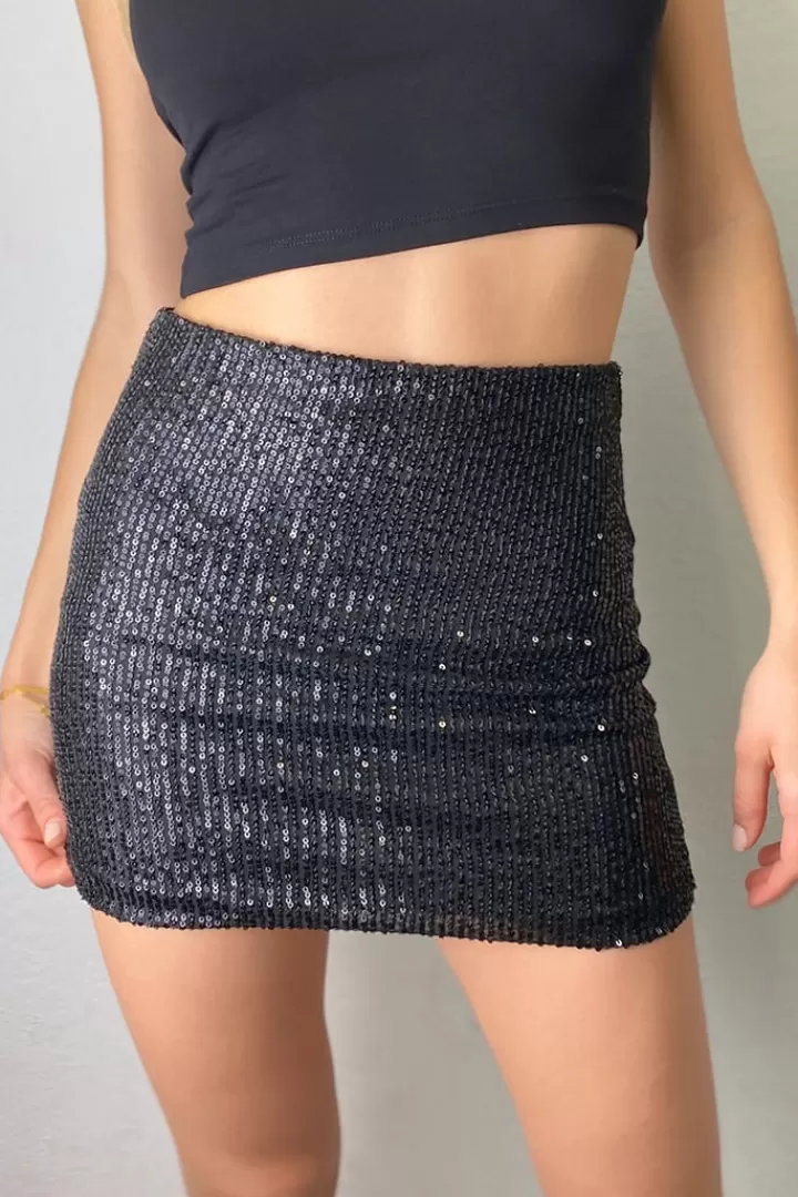 Sequin pencil skirt^Subdued Fashion