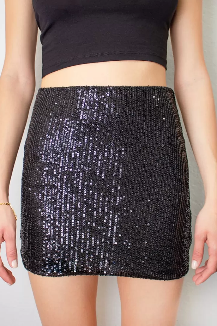Sequin pencil skirt^Subdued Fashion