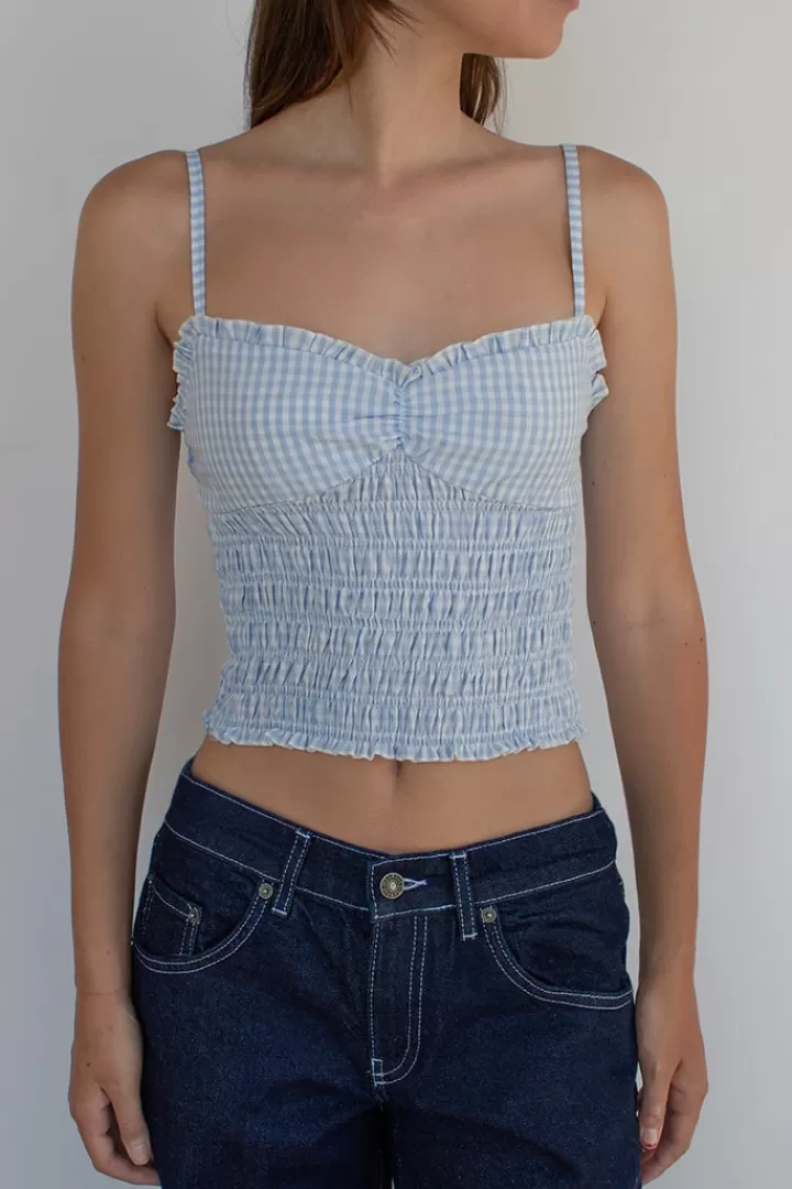 Shirred tank top^Subdued Online