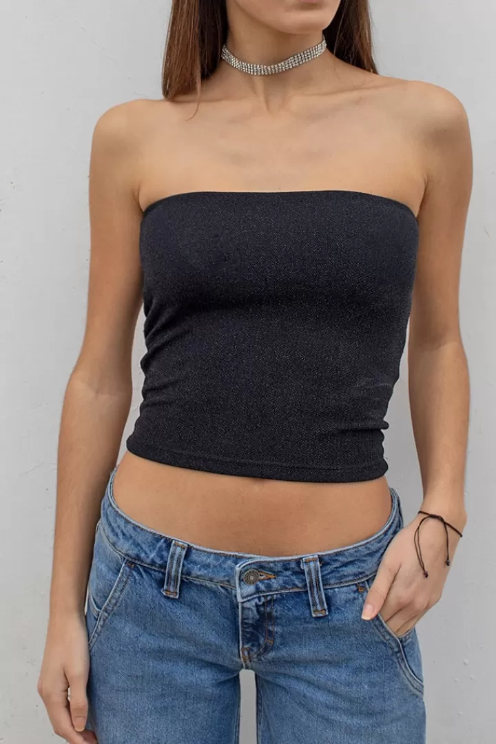 Sparkly bandeau top^Subdued Cheap
