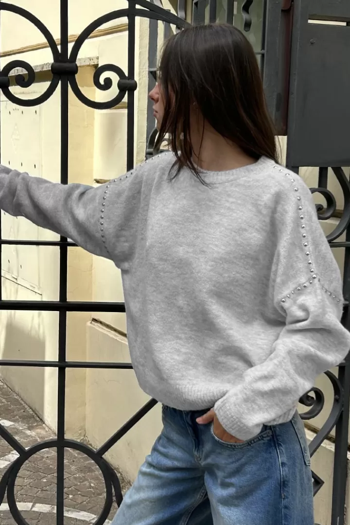 Studs sweater^Subdued Shop